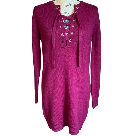 Forever 21 | Dresses | Forever 2 Maroon Sweater Dress Size S | Poshmark
